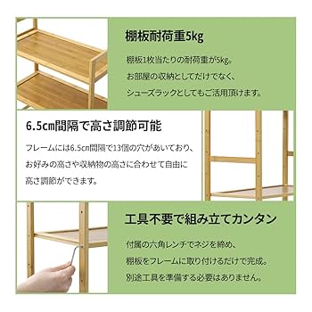 ③棚の上部分 Amazon｜山善(YAMAZEN) ラック オープンシェルフ 幅60×奥行30×高